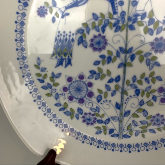 Figgjo Flint Turi Design Lotte Norway Serving Plate  MCM Silkscreen Vtg Floral - Picture 3 of 10